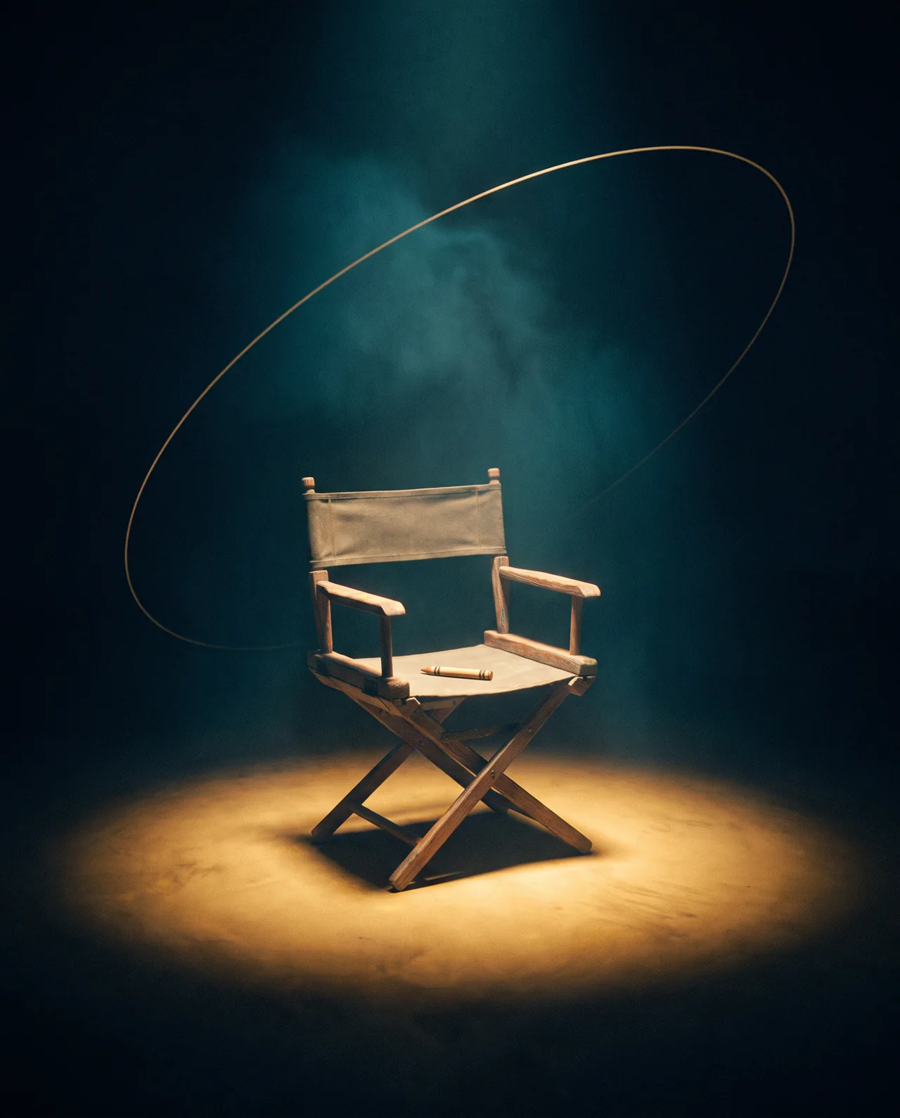 One chair, one director, one finished film. The chair is small and the job is real.